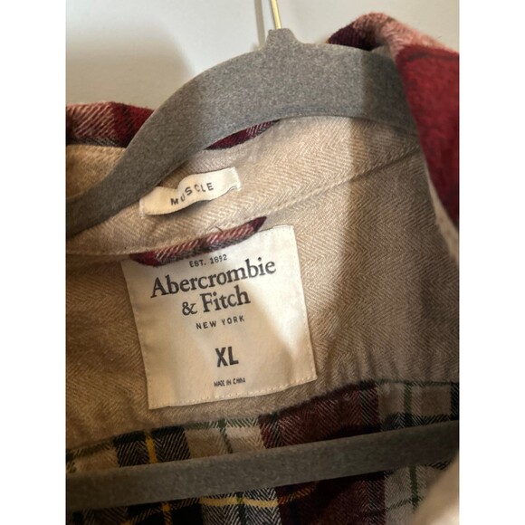 Abercrombie Men’s Soft Flannel Shirt Plaid - Picture 2 of 8
